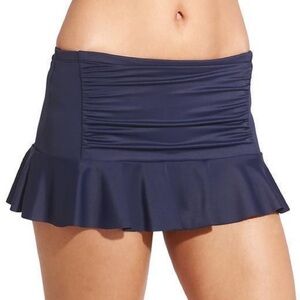 NWT - Athleta Shirred Ruffle Skirt Navy Size L